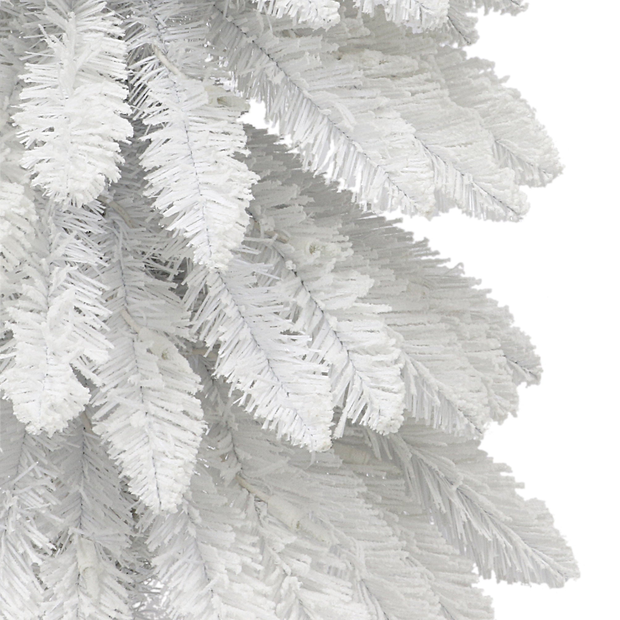7ft Pre-Lit Flocked White Alpine Pencil Tree